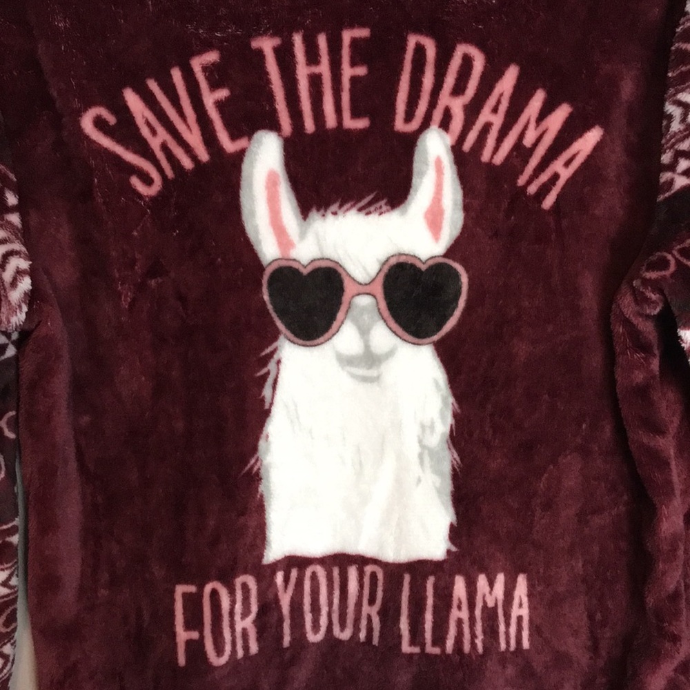 Cold Crush DRAMA LLAMA Soft Cozy Graphic Sweater - Picture 2 of 14